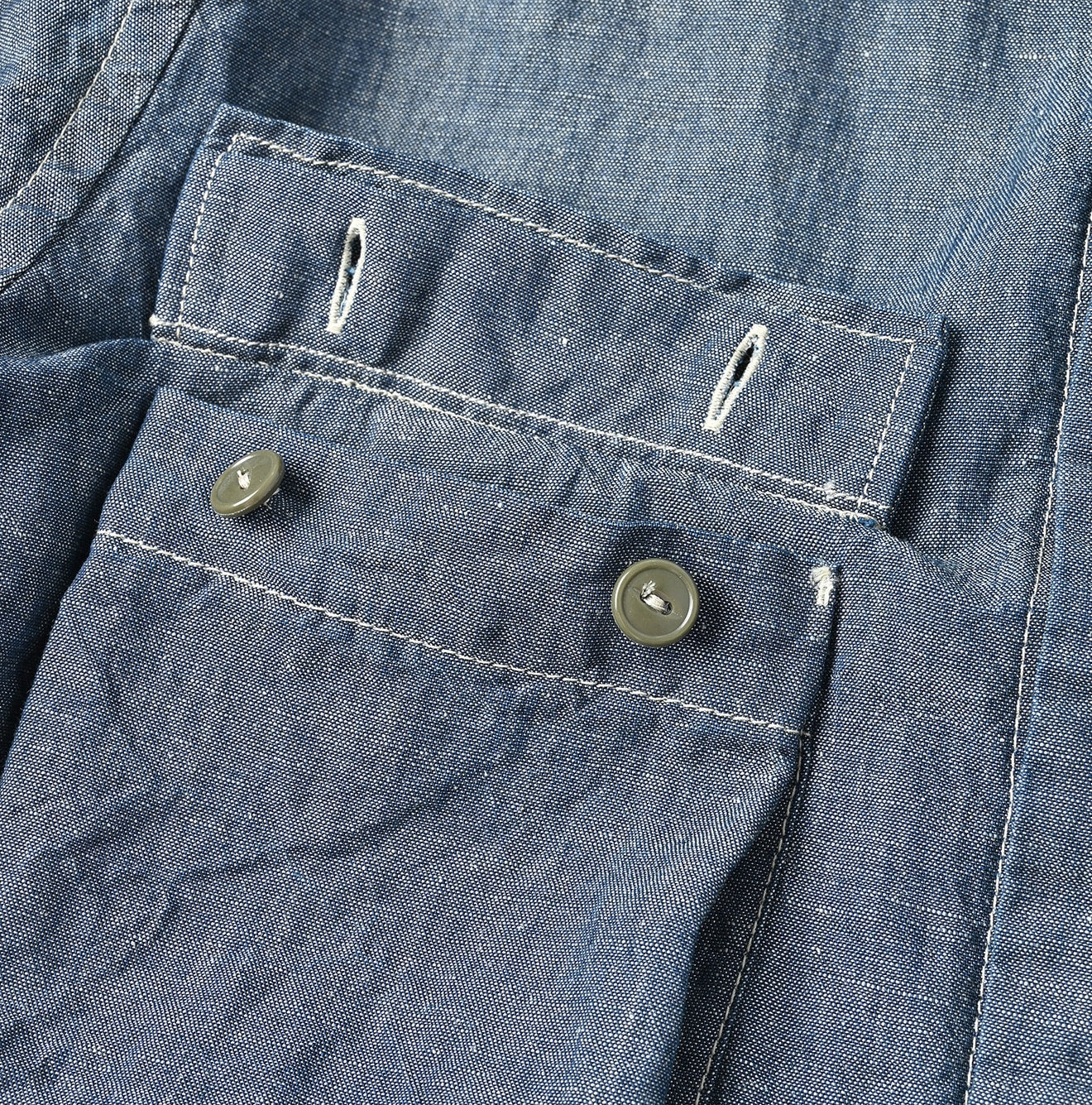 Cotton Linen Ruri Dungaree 908 Neem Shirt Nou Detail