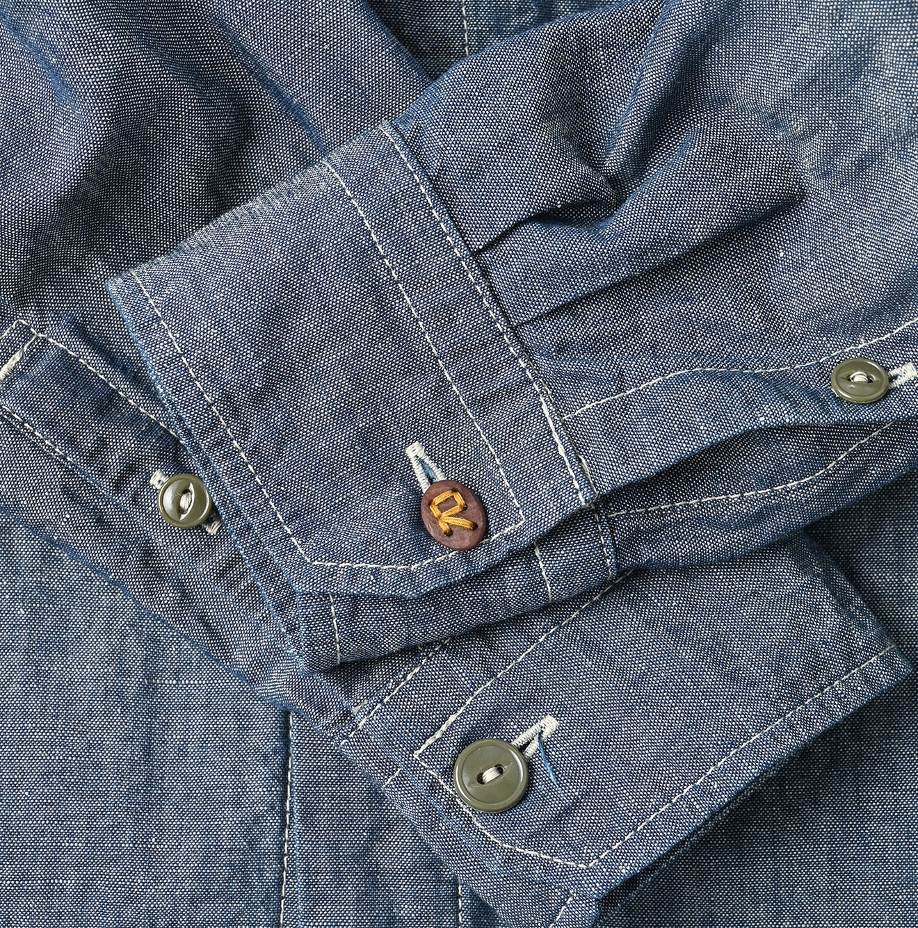 Cotton Linen Ruri Dungaree 908 Neem Shirt Nou Detail