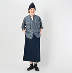 Cotton Linen Ruri Dungaree 908 Neem Shirt Nou Female Model