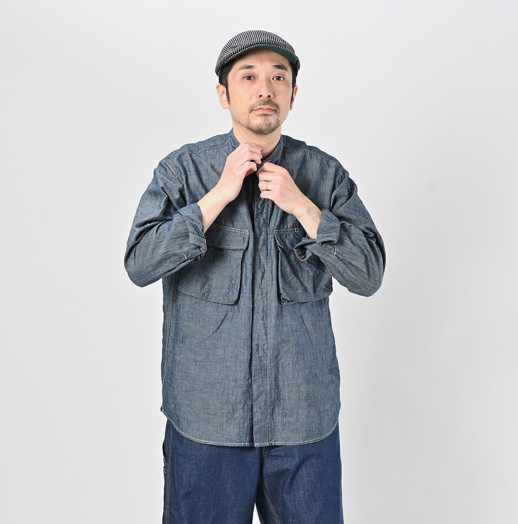 Cotton Linen Ruri Dungaree 908 Neem Shirt Nou Male Model