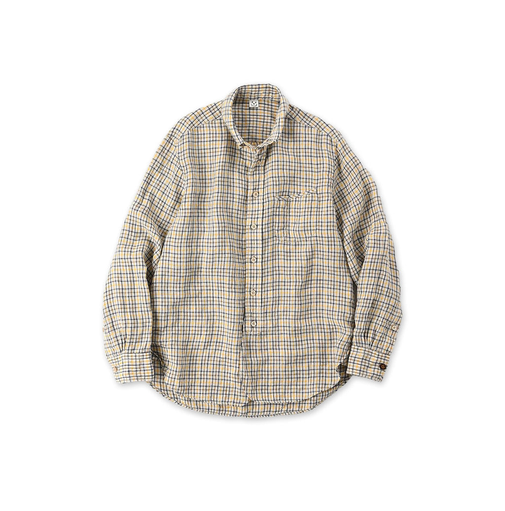 Indian Linen 908 Loafer Button Down Shirt Yellow