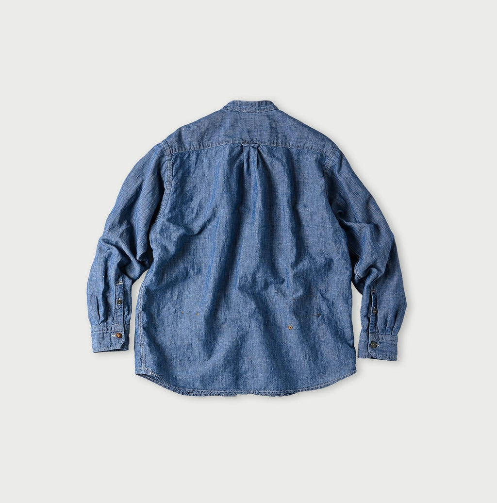 Cotton Linen Ruri Dungaree 908 Neem Shirt Zyu Back