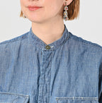 Cotton Linen Ruri Dungaree 908 Neem Shirt Zyu Detail