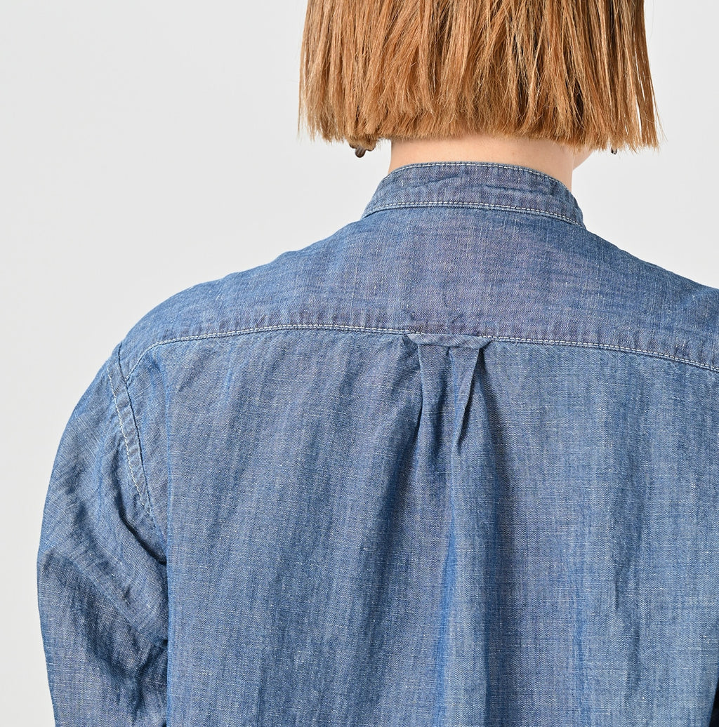 Cotton Linen Ruri Dungaree 908 Neem Shirt Zyu Detail