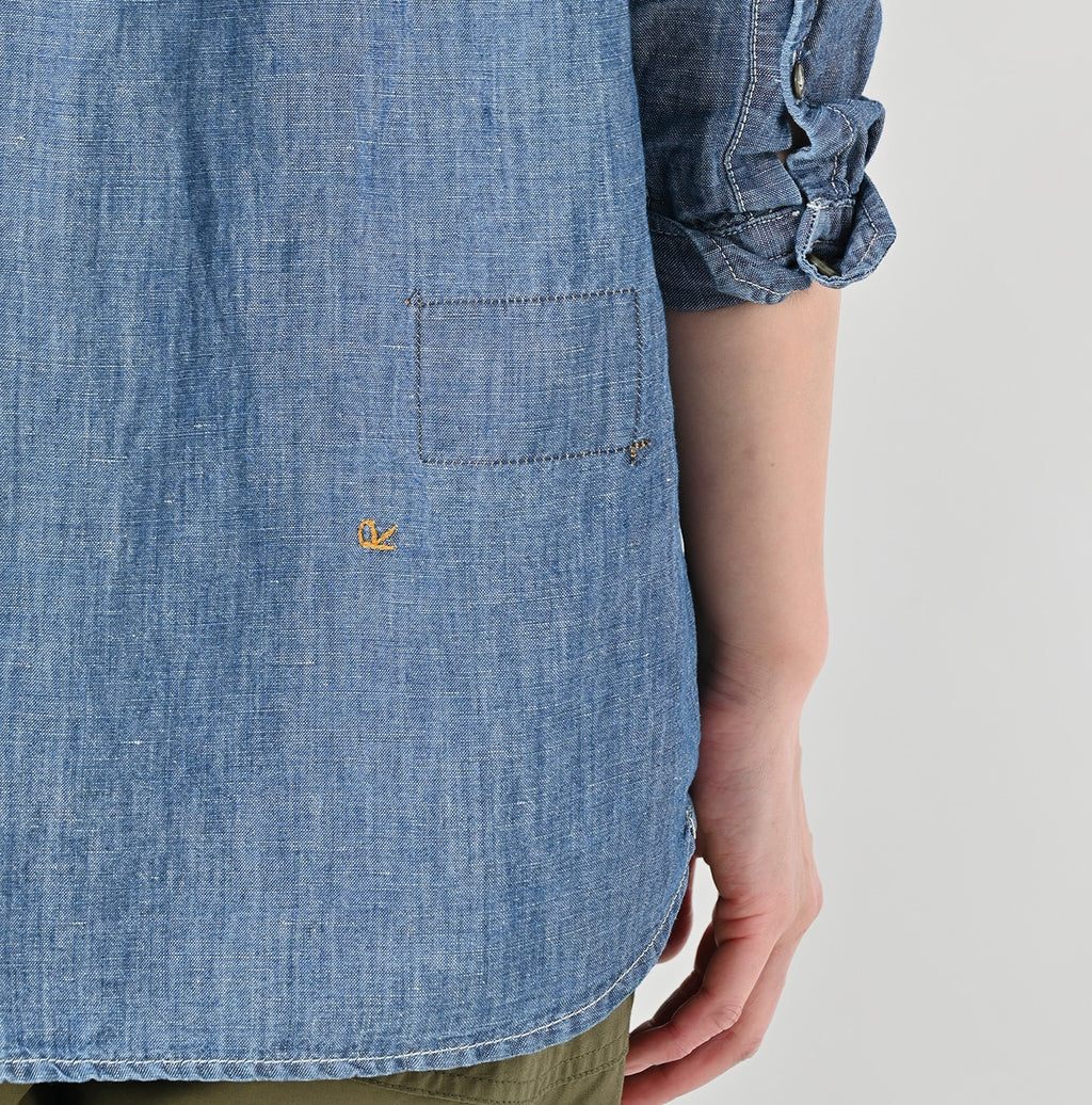 Cotton Linen Ruri Dungaree 908 Neem Shirt Zyu Detail