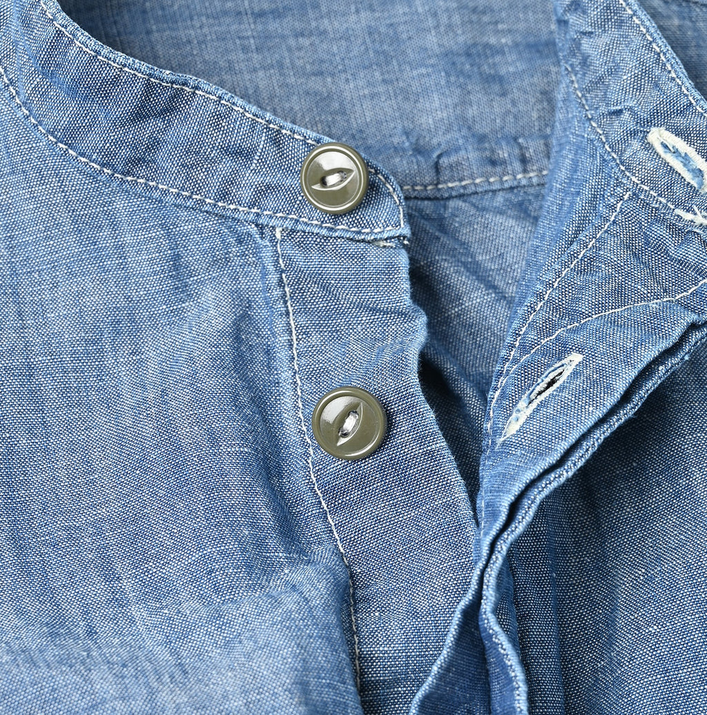 Cotton Linen Ruri Dungaree 908 Neem Shirt Zyu Detail