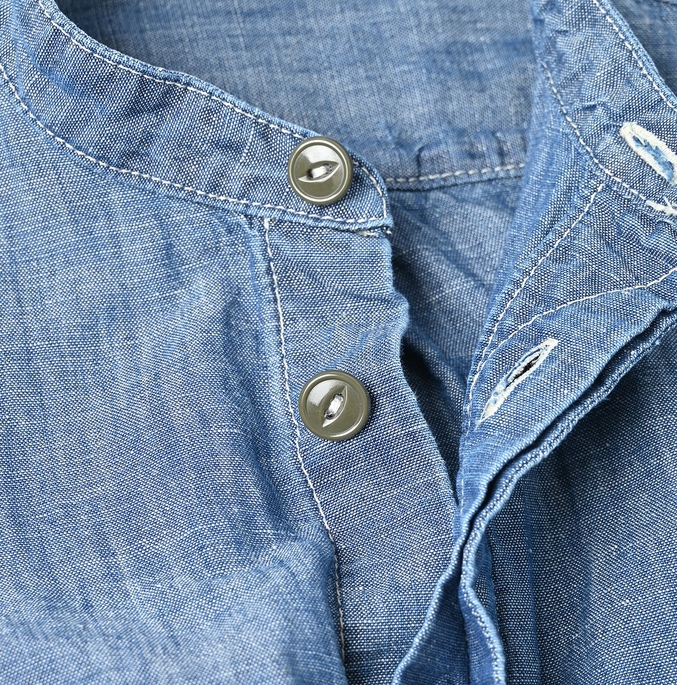 Cotton Linen Ruri Dungaree 908 Neem Shirt Zyu Detail
