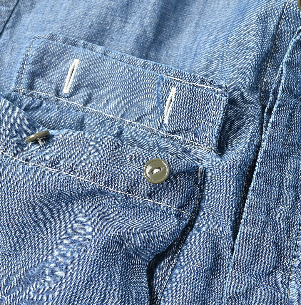 Cotton Linen Ruri Dungaree 908 Neem Shirt Zyu Detail