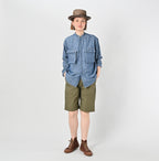 Cotton Linen Ruri Dungaree 908 Neem Shirt Zyu Female Model