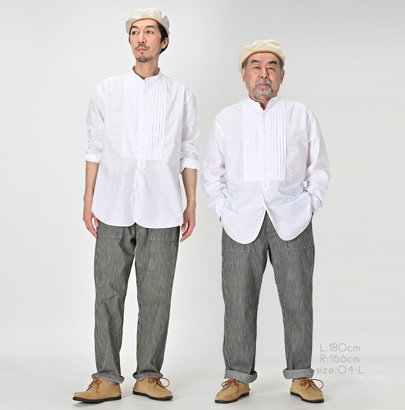 Batiste Pintuck 908 Stand Shirt Male Models