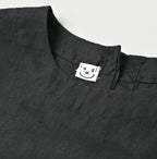 Plant Dyed Linen Half Sleeve POYON Dress Detail