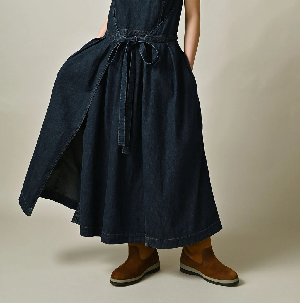 Mugihiko Denim Wrap Dress Zyu Detail