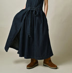 Mugihiko Denim Wrap Dress Zyu Detail