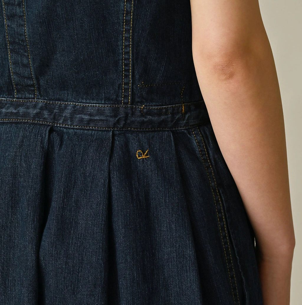 Mugihiko Denim Wrap Dress Zyu Detail
