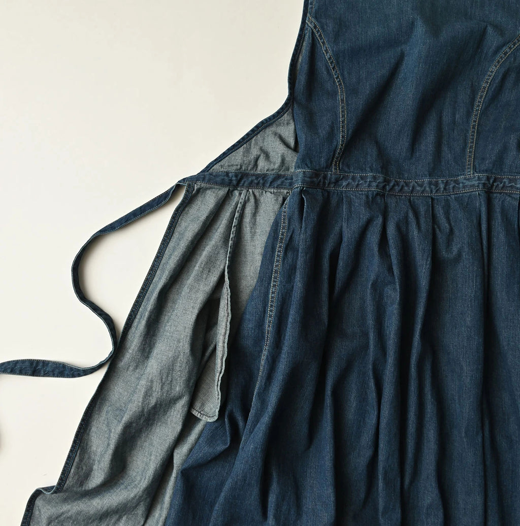 Mugihiko Denim Wrap Dress Zyu Detail