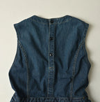 Mugihiko Denim Wrap Dress Zyu Detail