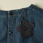 Mugihiko Denim Wrap Dress Zyu Detail