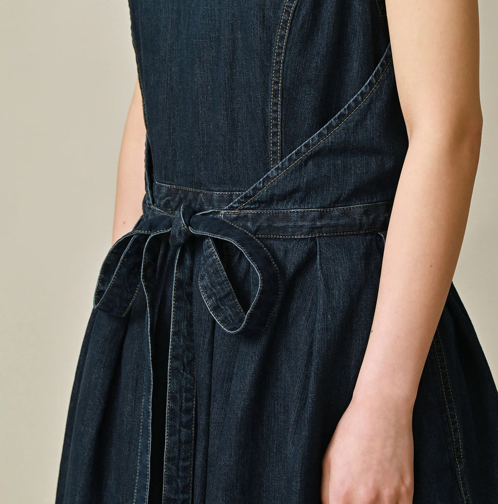 Mugihiko Denim Wrap Dress Zyu Detail