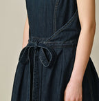 Mugihiko Denim Wrap Dress Zyu Detail