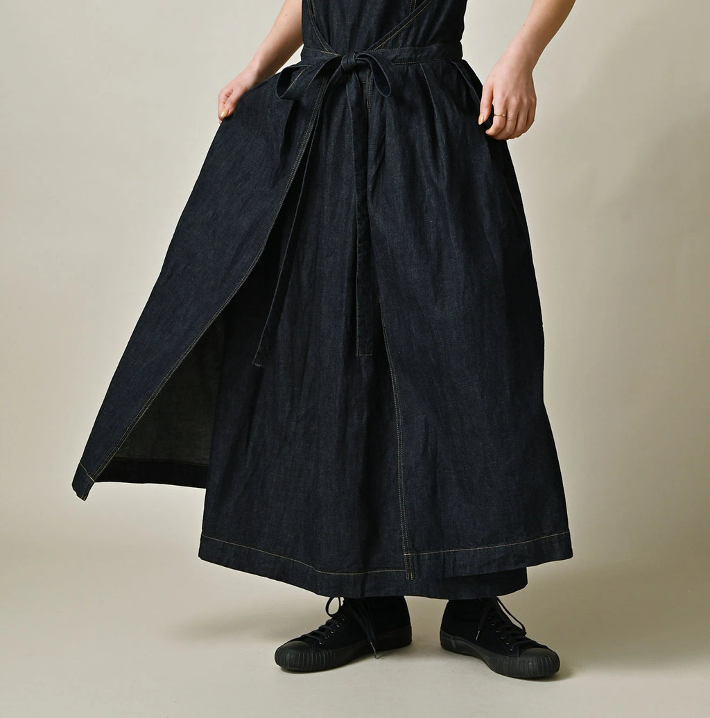 Mugihiko Denim Wrap Dress Nou Detail