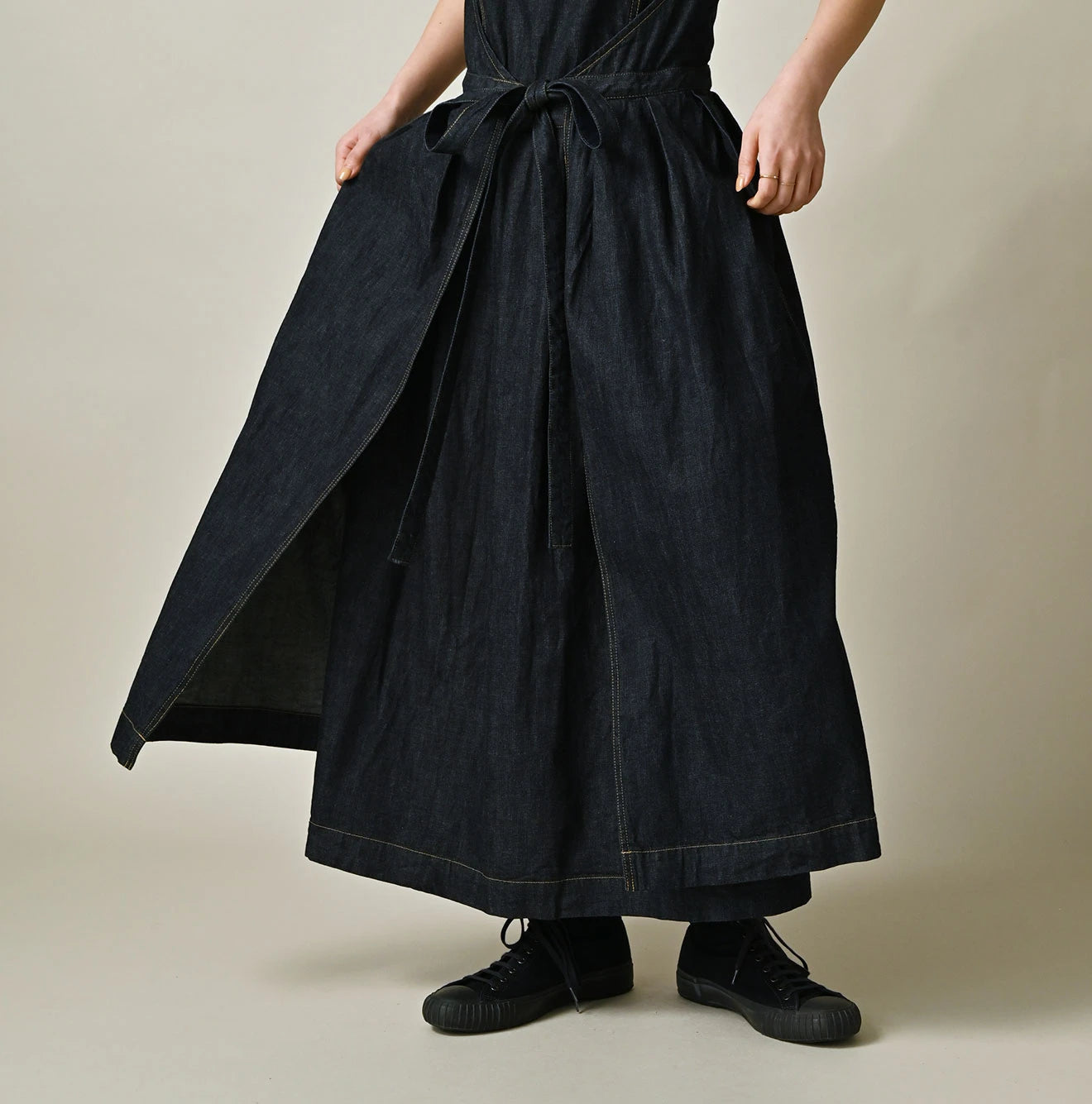 Mugihiko Denim Wrap Dress Nou Detail