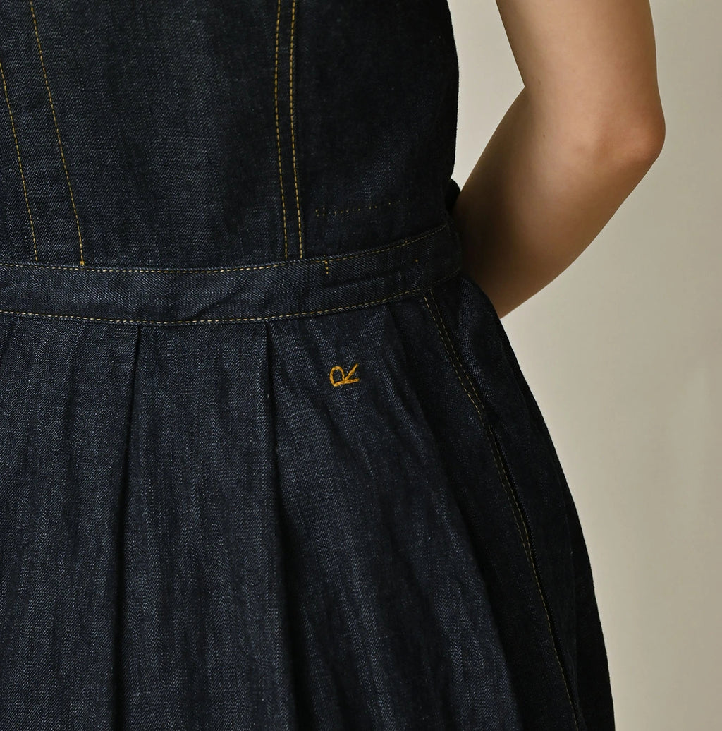 Mugihiko Denim Wrap Dress Nou Detail