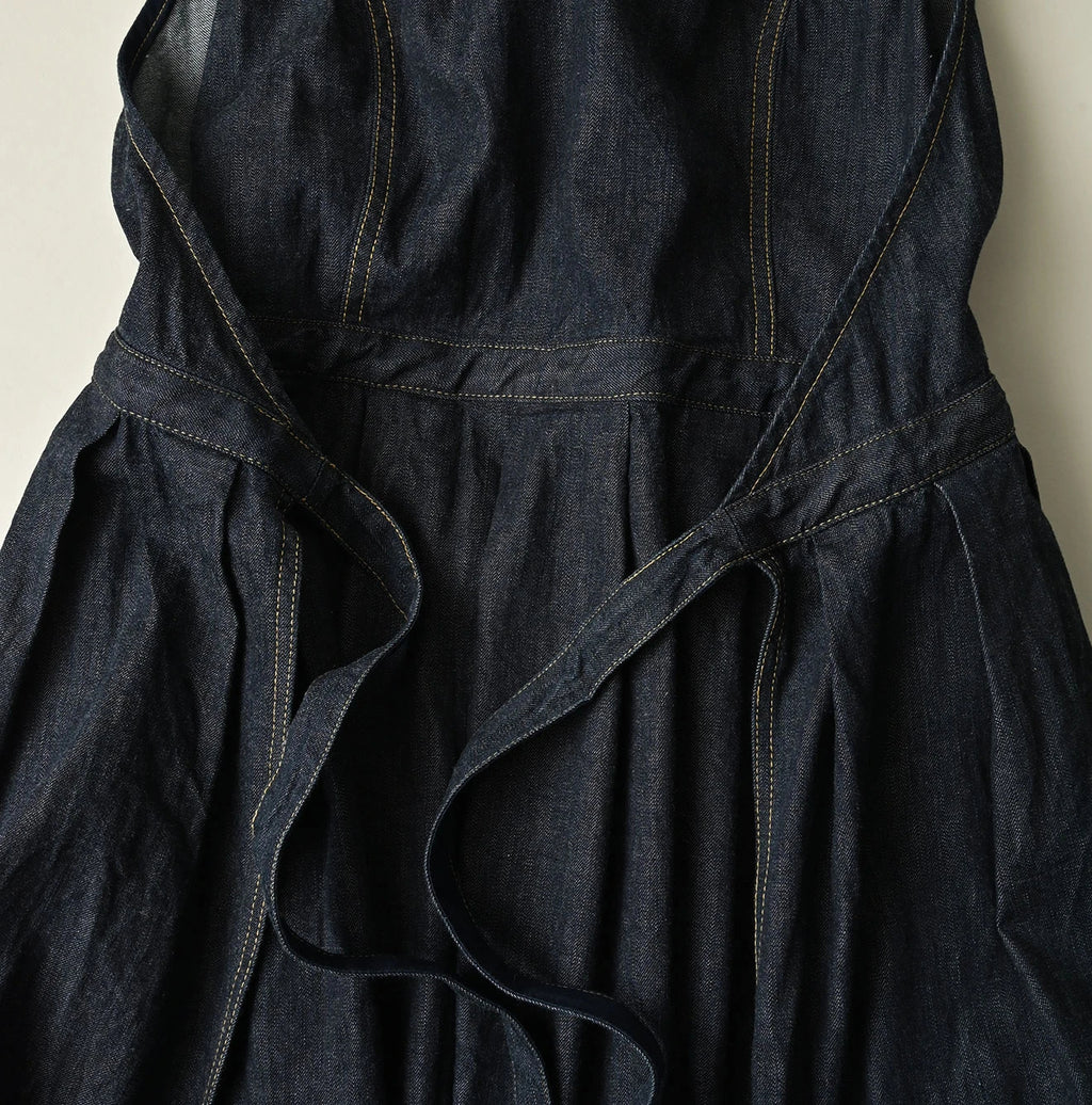 Mugihiko Denim Wrap Dress Nou Detail