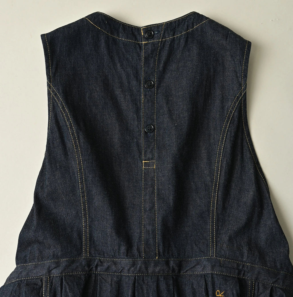 Mugihiko Denim Wrap Dress Nou Detail