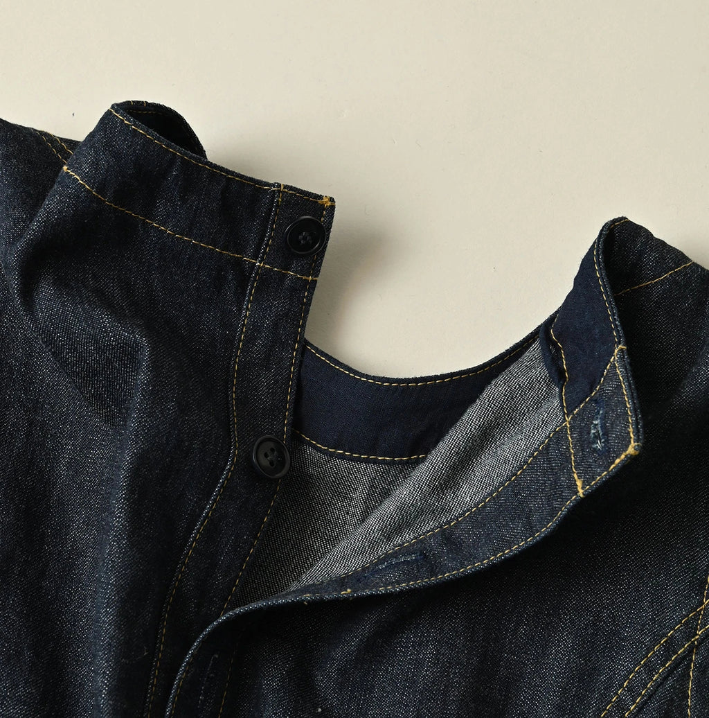 Mugihiko Denim Wrap Dress Nou Detail