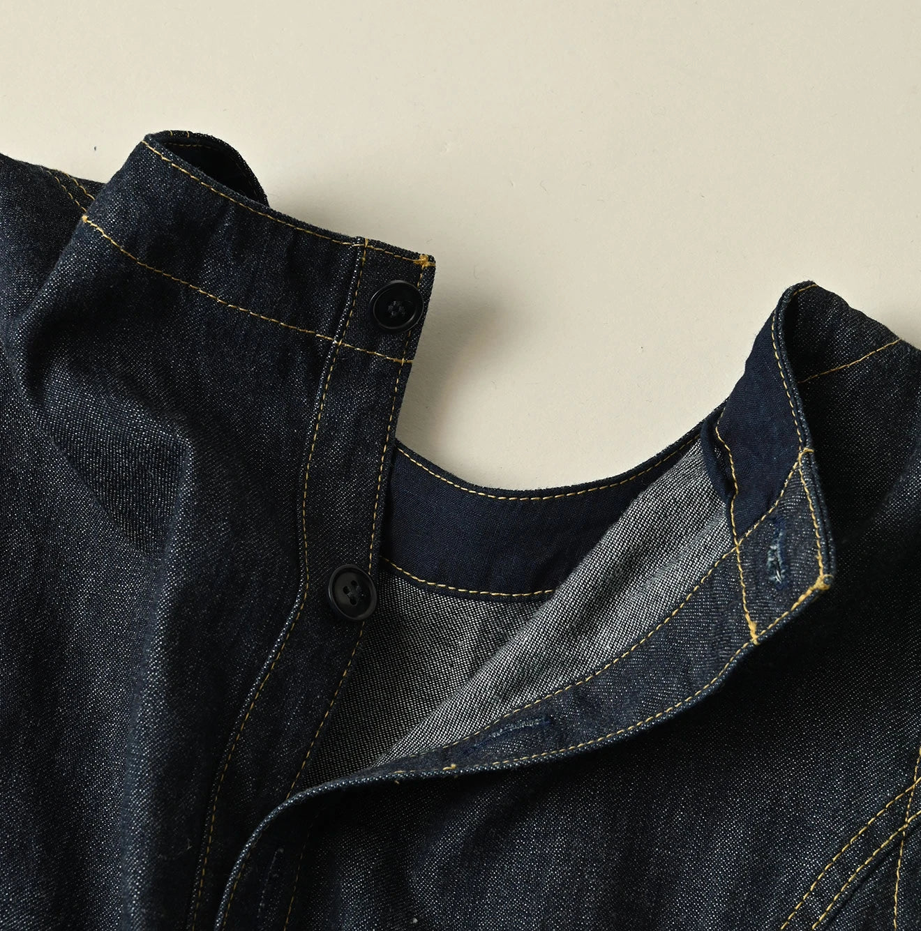 Mugihiko Denim Wrap Dress Nou Detail