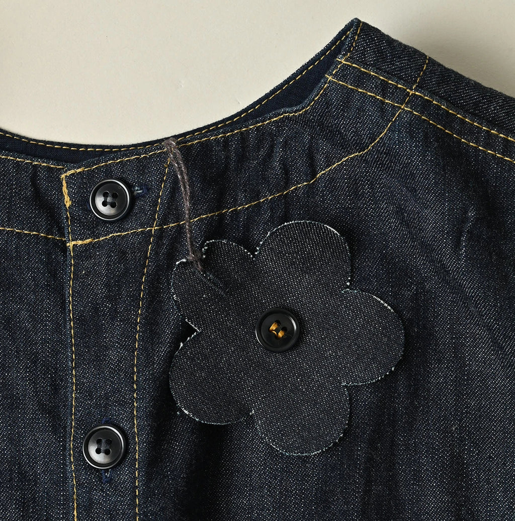 Mugihiko Denim Wrap Dress Nou Detail