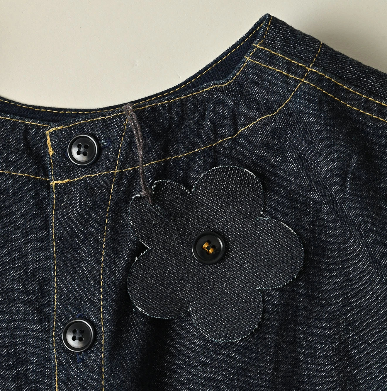 Mugihiko Denim Wrap Dress Nou Detail
