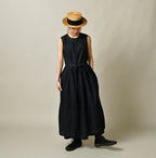 Mugihiko Denim Wrap Dress Nou Female Model