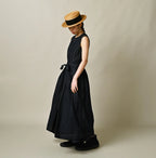 Mugihiko Denim Wrap Dress Nou Female Model