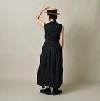 Mugihiko Denim Wrap Dress Nou Female Model