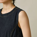 Mugihiko Denim Wrap Dress Nou Detail
