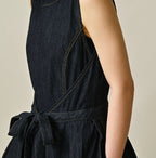 Mugihiko Denim Wrap Dress Nou Detail