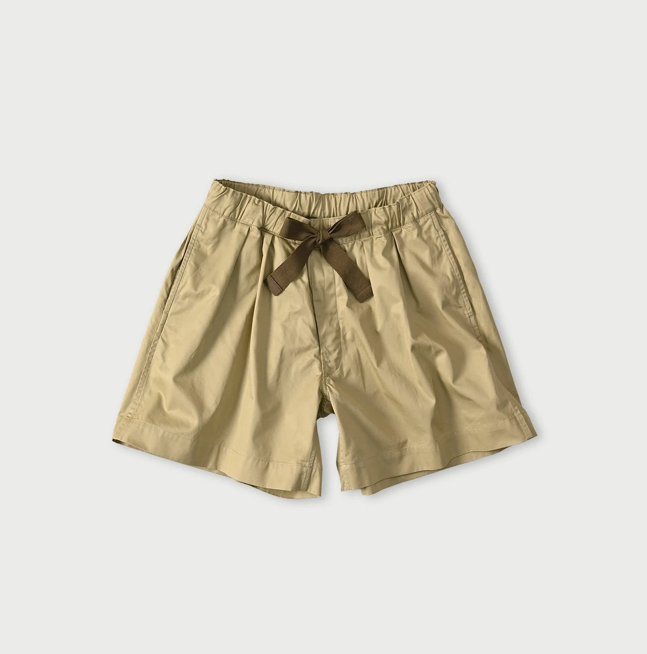 Thin Gabardine Easy Short Pants Khaki Beige