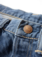 Hikohime Distressed Cotton Denim Pants