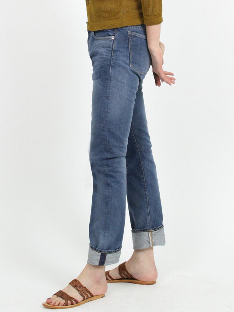 Hikohime Distressed Cotton Denim Pants