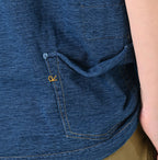 Indigo Tenjiku 908 Ocean T-shirt Dash Indigo Zyu Detail