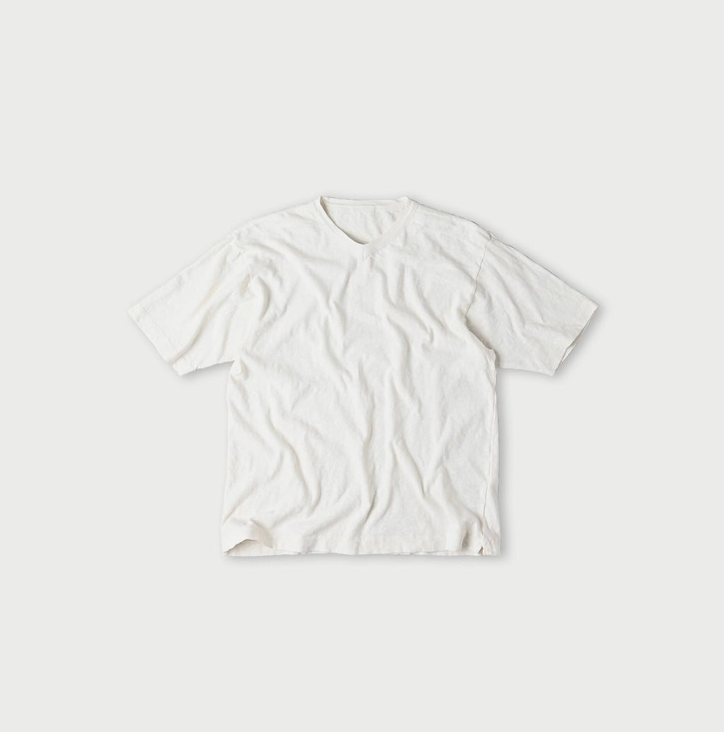 4545 Tenjiku 908 V-neck T-shirt Antique White