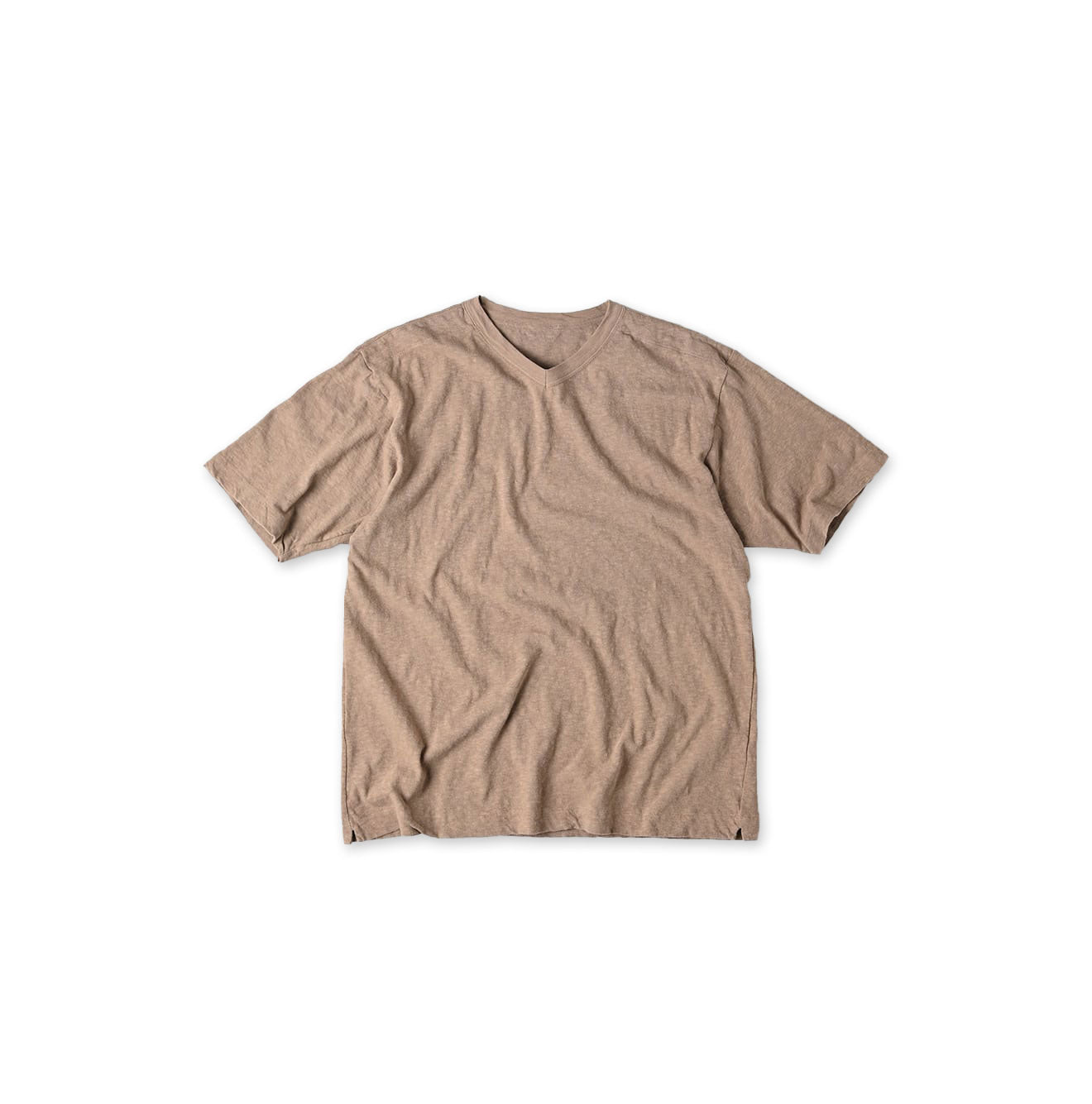 4545 Tenjiku 908 V-neck T-shirt Earth Beige
