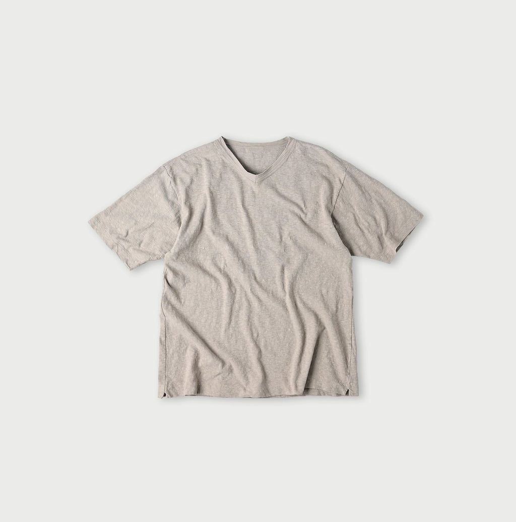 4545 Tenjiku 908 V-neck T-shirt Gray