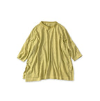 45 Plant Dyed Tenjiku Big Slit T-shirt Lemongrass