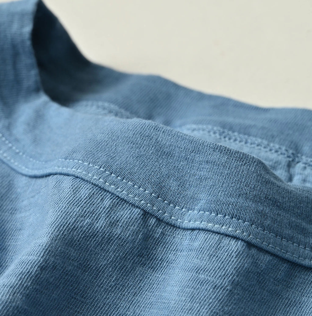 45 Plant Dyed Tenjiku Big Slit T-shirt Detail