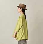45 Plant Dyed Tenjiku Big Slit T-shirt