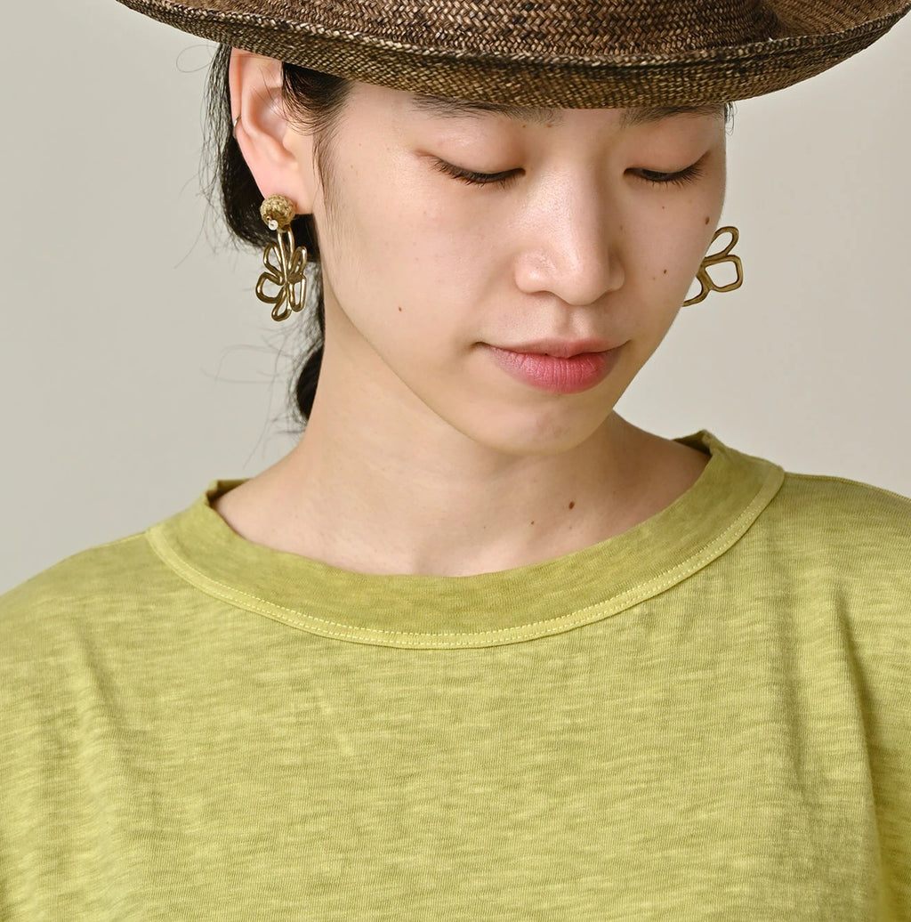 45 Plant Dyed Tenjiku Big Slit T-shirt Detail