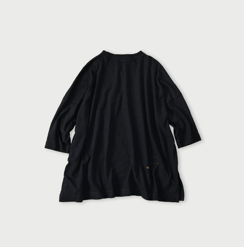 Indigo Tenjiku Big Slit T-shirt