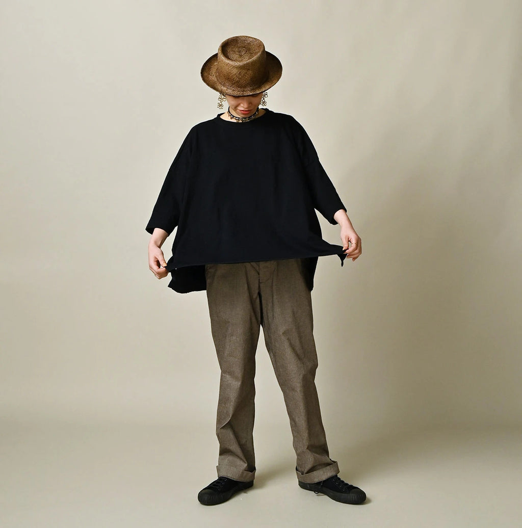 Indigo Tenjiku Big Slit T-shirt